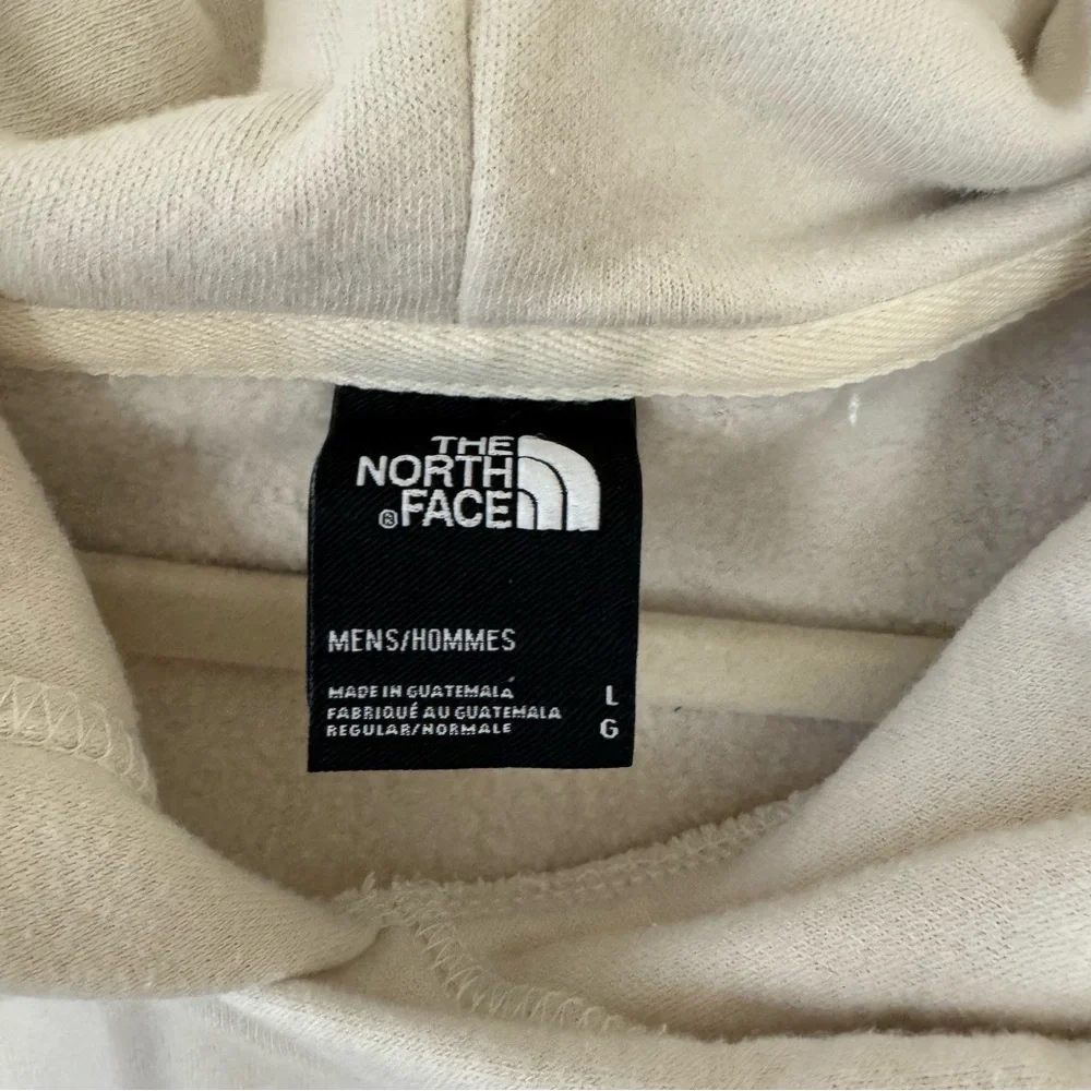 The North Face Men's Cream Hoodie Size L
